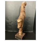 Carved Wooden African Style Bust.