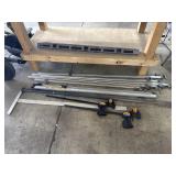 (5) 4ft Slide Clamps, Digging Iron, Bar Clamps,