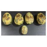 Lester Breininger Redware Pottery Eggs.