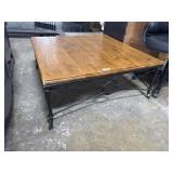 Wrought Iron Base Cocktail Table.