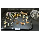Glass & Bone China Animal Figurines, Candleholder.