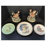 Goebel Hummel Plates, Angeline Bird Figurines.