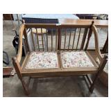 Vtg Spindle-Back Settee.