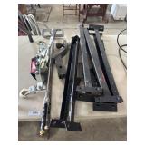 (4) Saw Horse, Cable ComeAlong, Hitchball Insert.