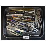 Files, Pliers, Screw Drivers.