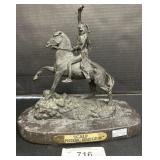 Scalp By Fredrick Remington Bronze Sculpture.