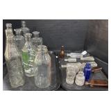 Lot Of Vintage Glass Bottles.