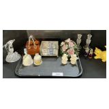 Nativity Scene, Figurines, Candlesticks, Glass