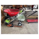 GreenWorks Elec. Tiller, B&D Hedge Trimmer,