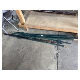 (10) 5ft Metal Garden Fence Posts.