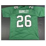 Autographed Saquon Barkley Jersey.