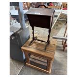 Rustic Pine End Table, Vtg Priscilla Box.