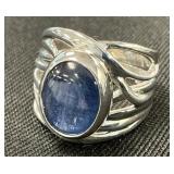 Sterling Silver & Kyanite Ring.