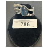 Sterling Silver Labradorite Cuff Bracelets.