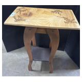 Wooden Two Tiered Accent Table.