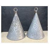 2 Punched Tin Hanging Lights.