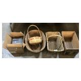 Wicker Baskets, Adv. Crate, Anscomatic Projector.