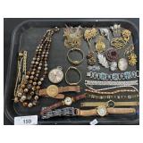 Costume Jewelry, Watches, Bracelets, Brooches.