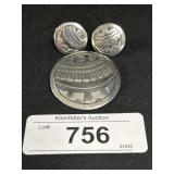 Mexico Sterling Silver Brooch/Pendant, Earrings,