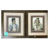 Winold Reiss Native American Portrait Prints.