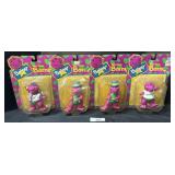4 NOS Barney Toy Figures.