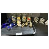 Lenox Santa, Waterford Crystal Pear, Brass Animals