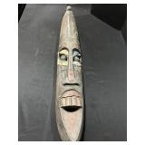 Hand Carved Wooden Wall Hanging Tiki Mask.