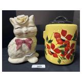Puss n Boots & McCoy Floral Cookie Jars.