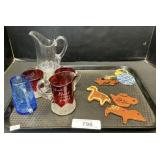 Vintage 1904 Cedar Point Pitcher, Redware Pottery