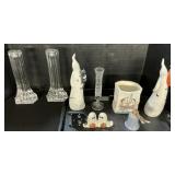Halloween Figurines, Candlesticks, Bell.