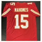 Signed Patrick Mahomes Jersey.