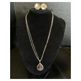 Sterling Silver & Mother Of Pearl Jewelry Set.