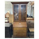 Maple Slant Front Desk/Hutch.