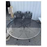 Wrought Iron Patio Table & (6) Chairs.