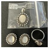 Sterling Silver & Gemstone Jewelry Set.