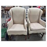 (2) Winged Back Side Chairs.