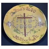 Breininger Redware Pottery St. Paulï¿½s UCC Plate.
