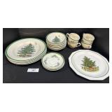 Spode Christmas Tree Dinner Set, Pfaltzgraff Plate