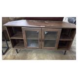 Dark Walnut Veneer Media Stand.
