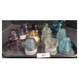 Lot Of Glass Insulators.