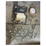 Metal Wall Decor, Butterfly Mirror, Clock.