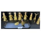 Folk Art Embossed Metal Nativity Scene, Reindeer.