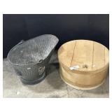 Coal Bucket & Cheese Box.