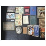 Ephemera, Maps, Harmonica, Manuals, Stamp Books.