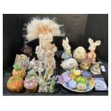 Easter Figurines & Eggs, Enesco Girl, Angel.