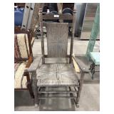 Vtg Oak & Cane Rocker.