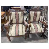 Antique Eastlake Victorian Style Armchairs.