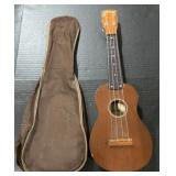 Decca Wooden Ukulele W/ Soft Case.