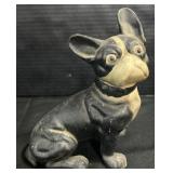 Antique Cast Iron French Bulldog Door Stopper.