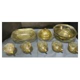 Amber Depression Glass Set.